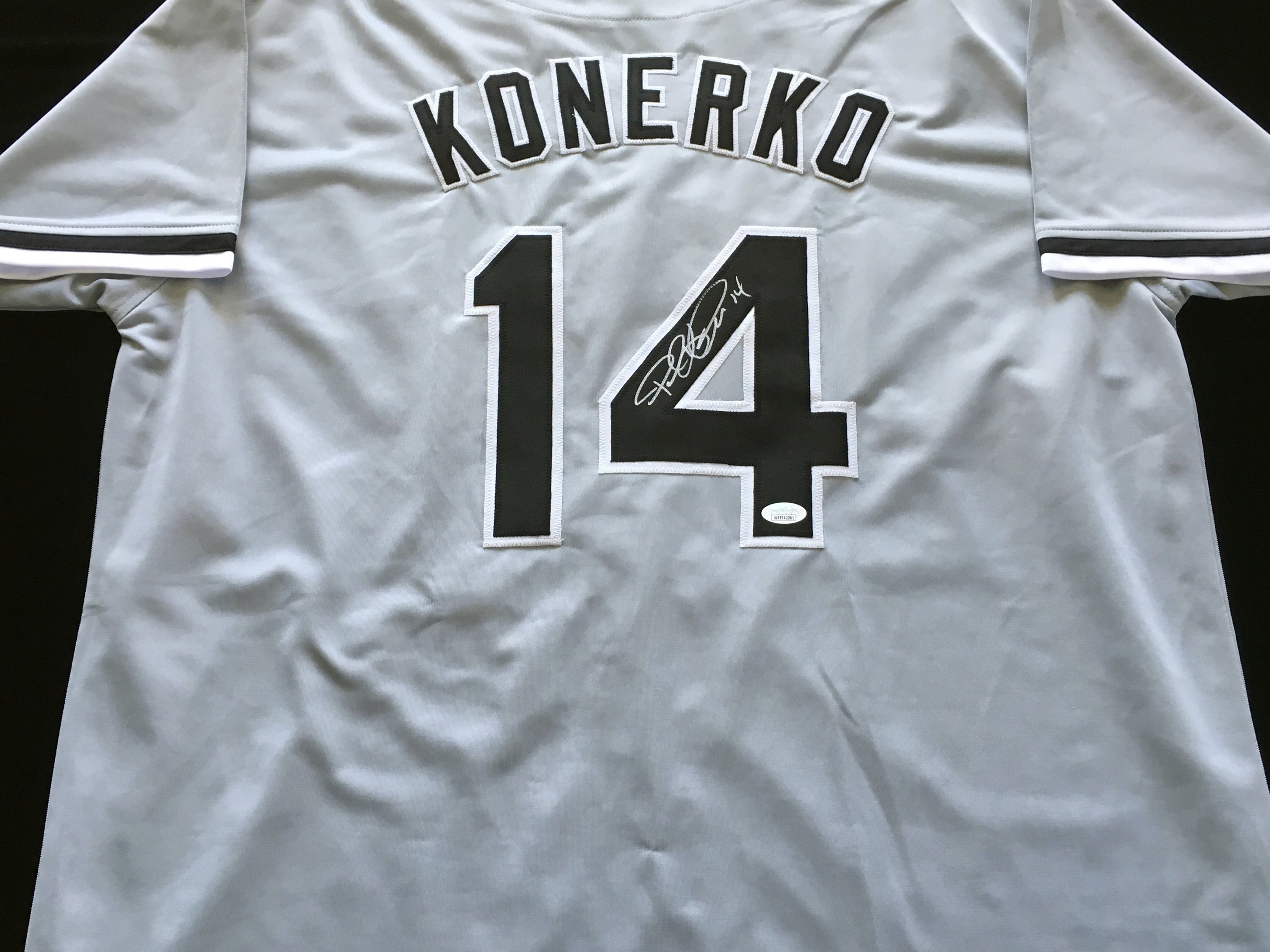 Paul Konerko Chicago White Sox Signed Autographed Black Baseball Stat  Jersey with JSA COA