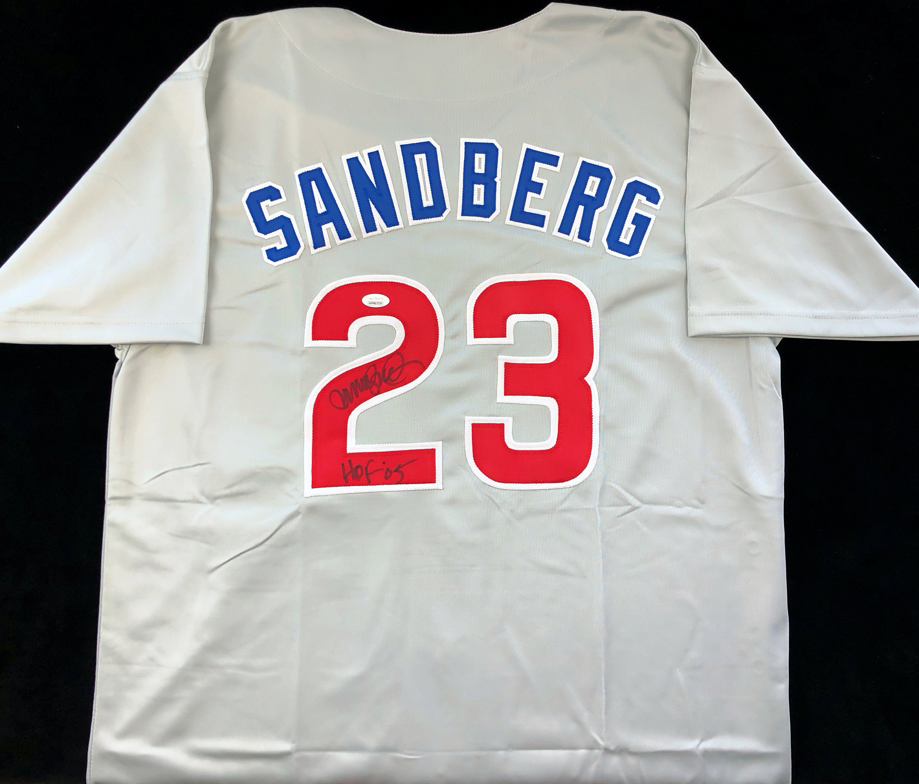 Ryne Sandberg Signed Autographed Gray Baseball Jersey With JSA 