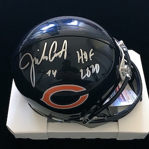 Jimbo Covert HOF 2020 Chicago  Signed Autographed Mini Football Helmet with JSA COA