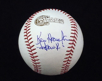Ken Harrelson Signed Autographed 2005 World Series Baseball with Hawk Inscription and JSA COA | Chicago Announcer