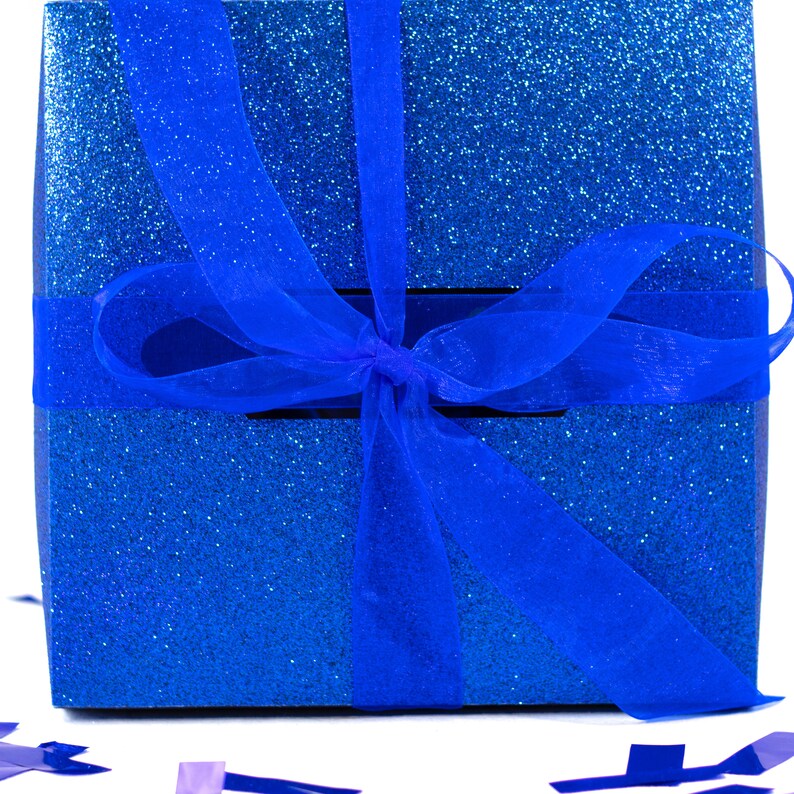 Custom Birthday Gift Box Birthday Gift Box for Him- Anyone Elegant gift Birthday Gift box for her Blue Birthday Gift Box 9