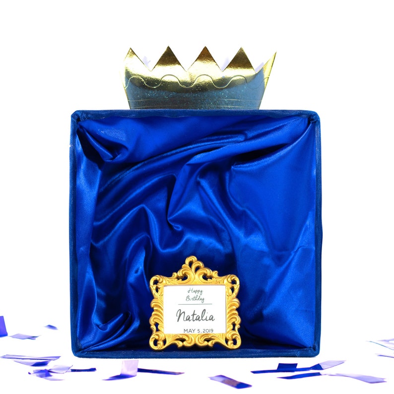 Custom Birthday Gift Box Birthday Gift Box for Him- Anyone Elegant gift Birthday Gift box for her Blue Birthday Gift Box 9