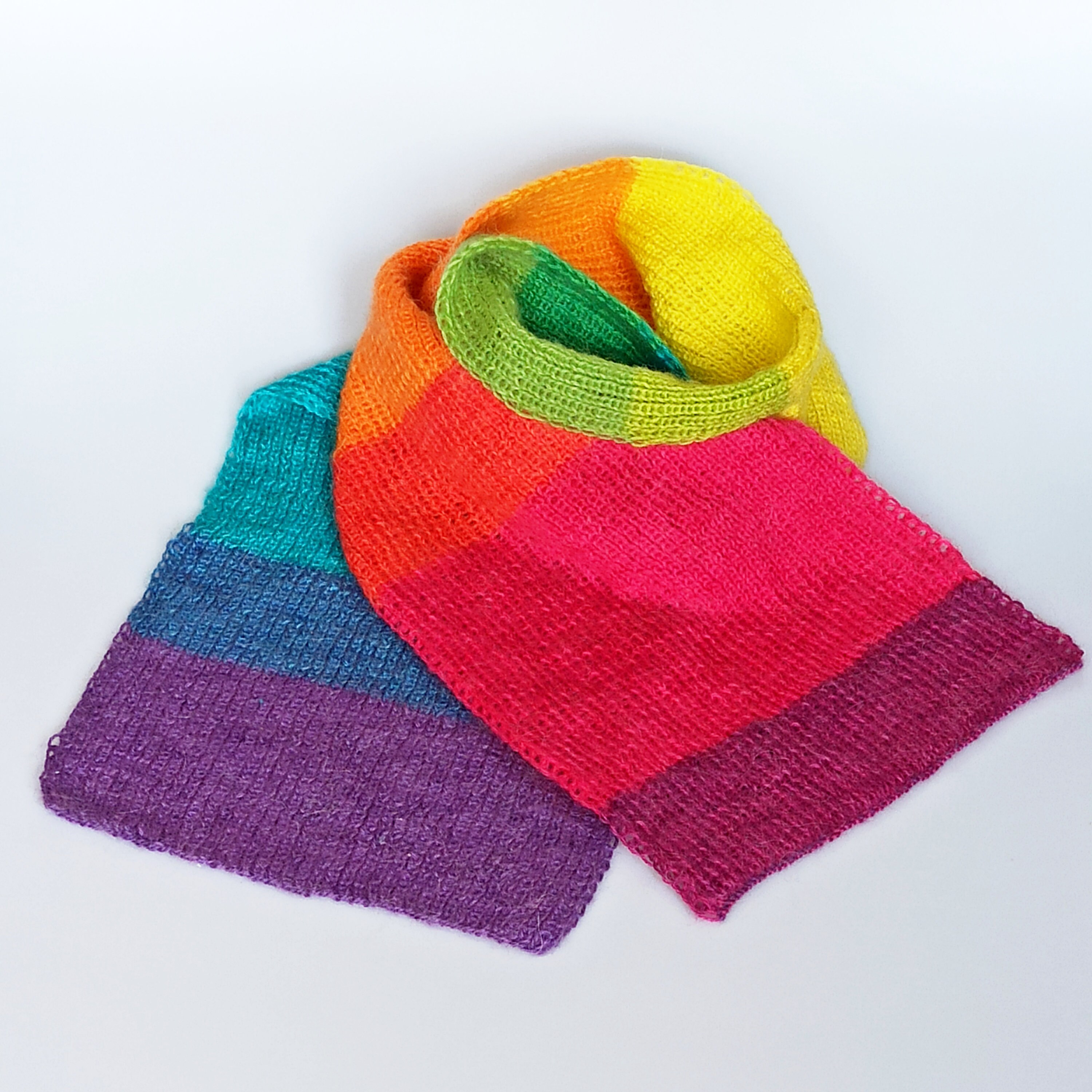 Rainbow Scarf Rainbow Shawl Knit Scarf for Women Handmade Etsy Australia