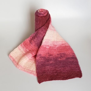 Grey pink scarf, pink neck scarf, pink scarf for women, knitted scarf women, pink winter scarf