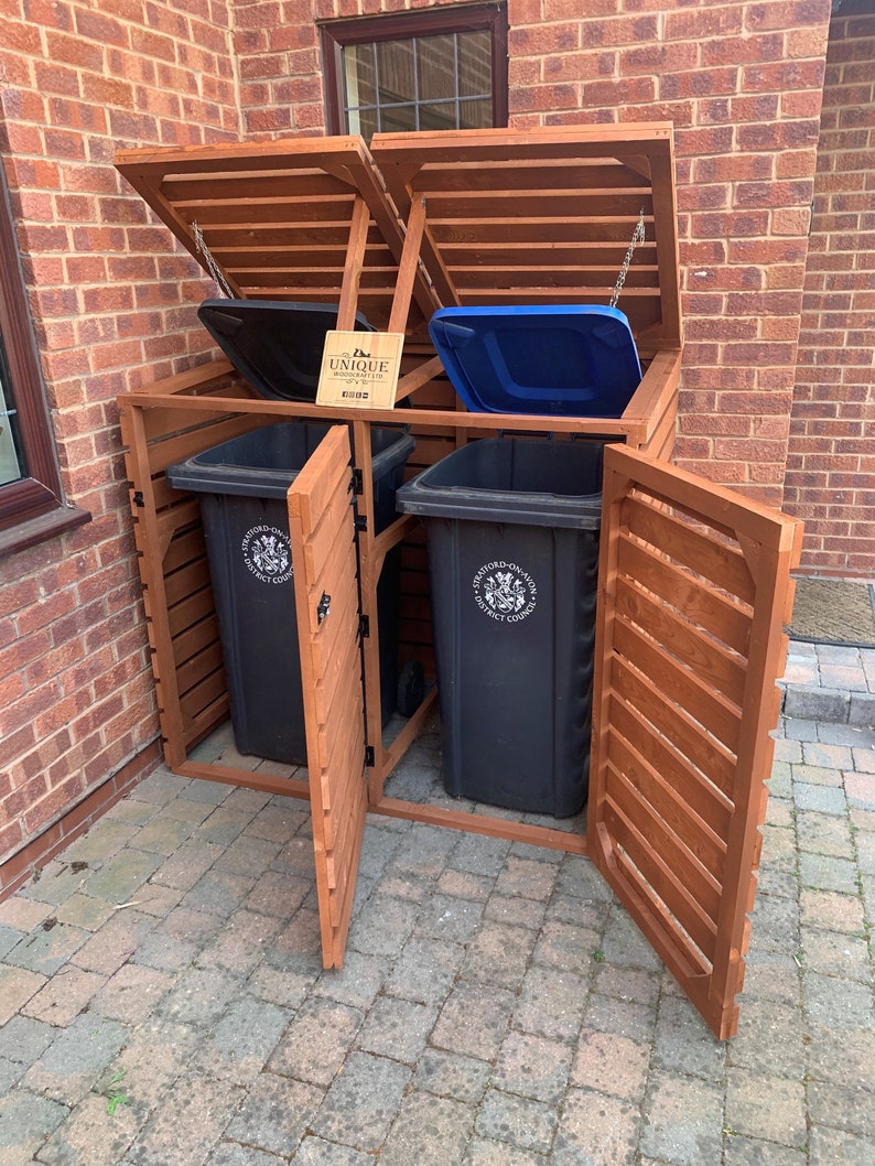 Double Wheelie Bin Storage Unit Etsy UK