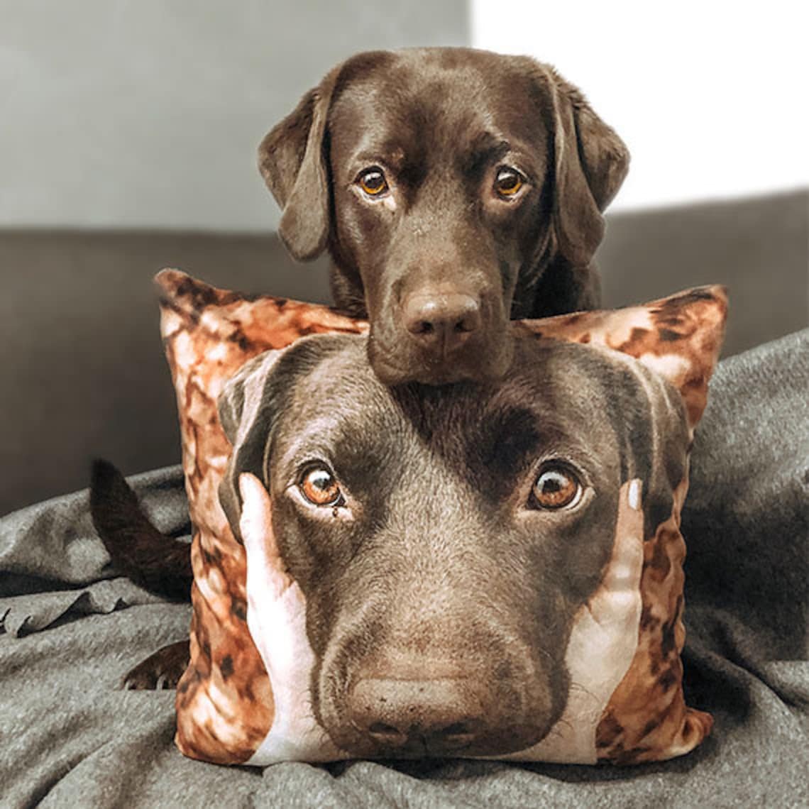 Custom Photo Pillow Unique Gift Custom Pet Pillow Dog on Etsy