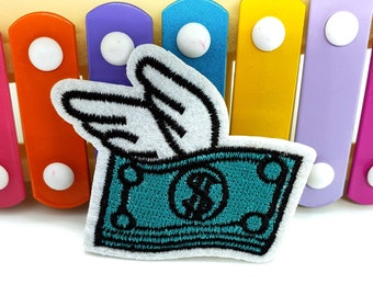 Money Wings Patch Etsy - us dollar wings sew iron on patch clothes decorate jeans jacket denim shirt bag hat