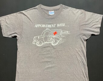 Vintage 80s Appointment With Doctor Beach Size XL Tshirt -- Vintage Unisex Tshirt