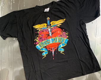 Bon Jovi Shirt / 80s Band Shirt / 1980s Bon Jovi the Jersey