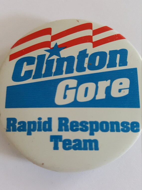 Vintage Clinton Gore Campaign Pinback Button -- V… - image 3