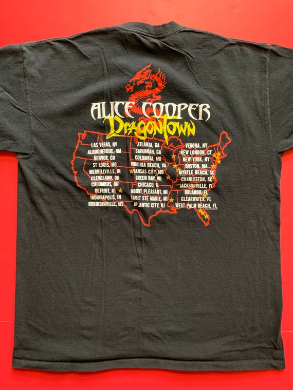 Vintage Alice Cooper Dragon Town Tour Tshirt -- V… - image 6