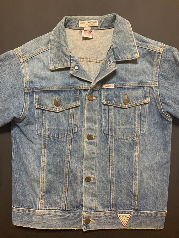Vintage 90s GUESS Denim Jacket -- Vintage Unisex Jacket - Etsy