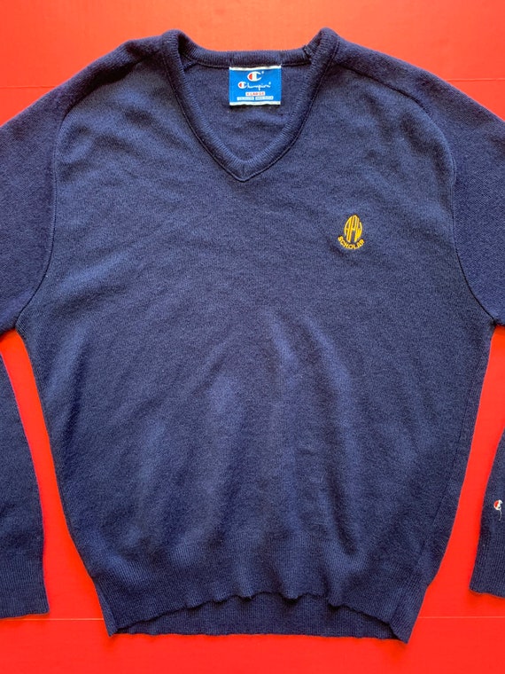 Vintage 80s Champion V-Neck Sweater -- Vintage Un… - image 2