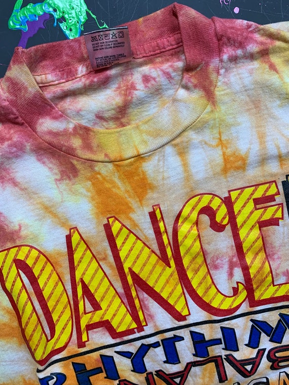 Vintage 90s Dance Routine Tie Dye Tshirt Size Lar… - image 3