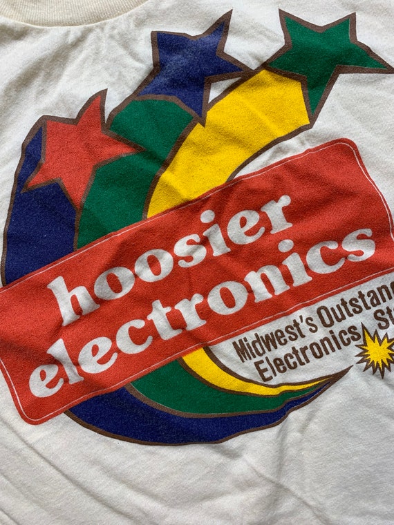 Vintage 80s Hoosier Electronics Tshirt Size Large - image 4