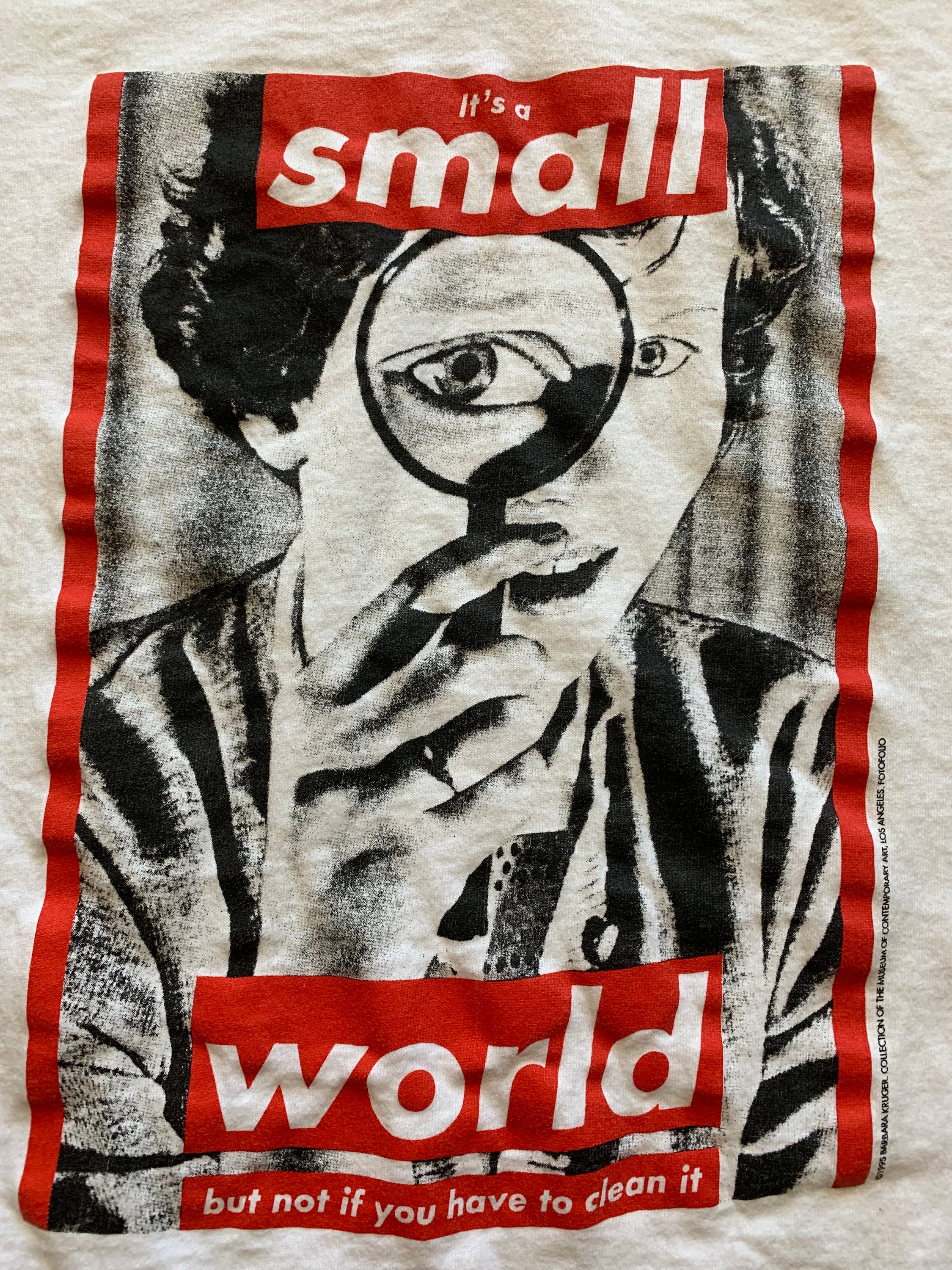 RARE Vintage Original 1995 Barbara Kruger It's A Small World RARE Vintage Original 1995 Barbara Kruger It's A Small World