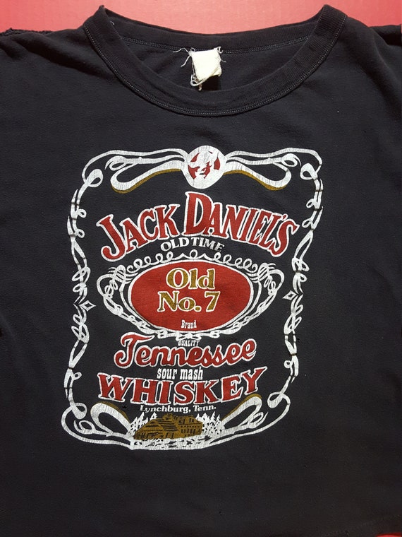RARE Vintage 70s Jack Daniels Whiskey Tshirt Size… - image 3