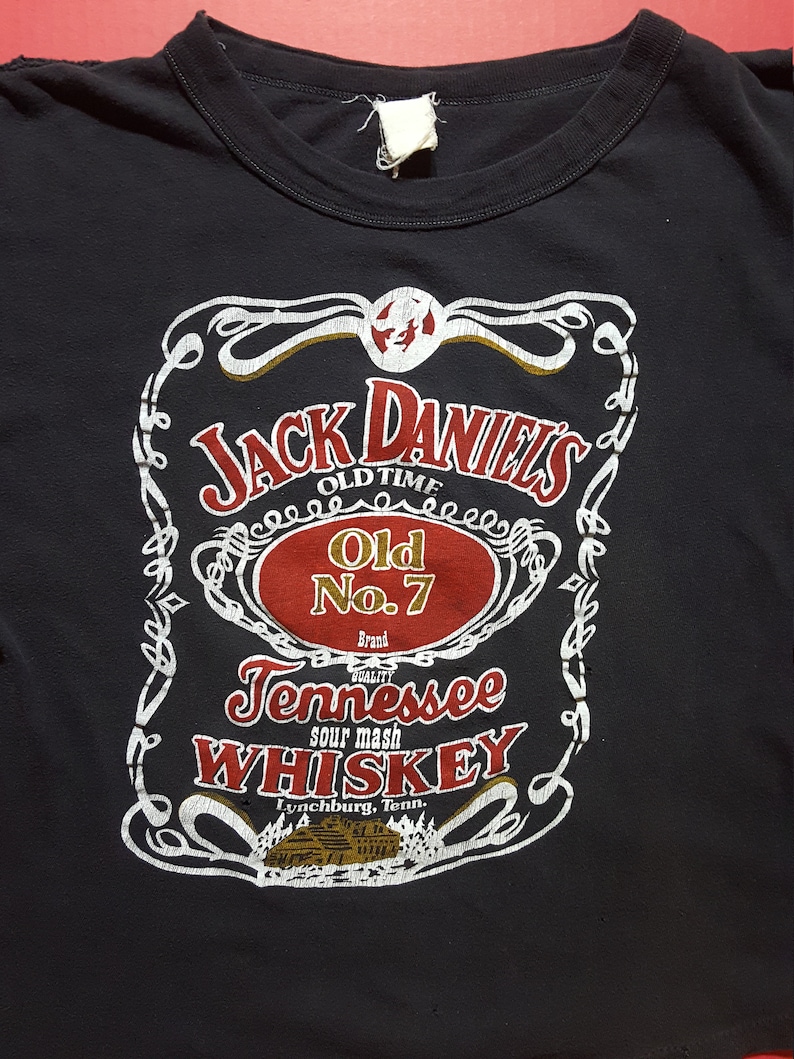 RARE Vintage 70s Jack Daniels Whiskey Tshirt Size Small image 3