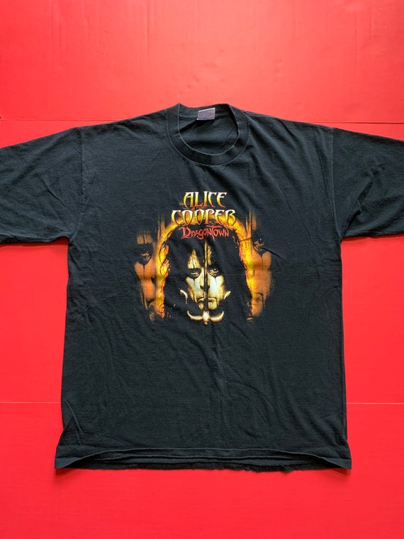 Vintage Alice Cooper Dragon Town Tour Tshirt -- V… - image 1