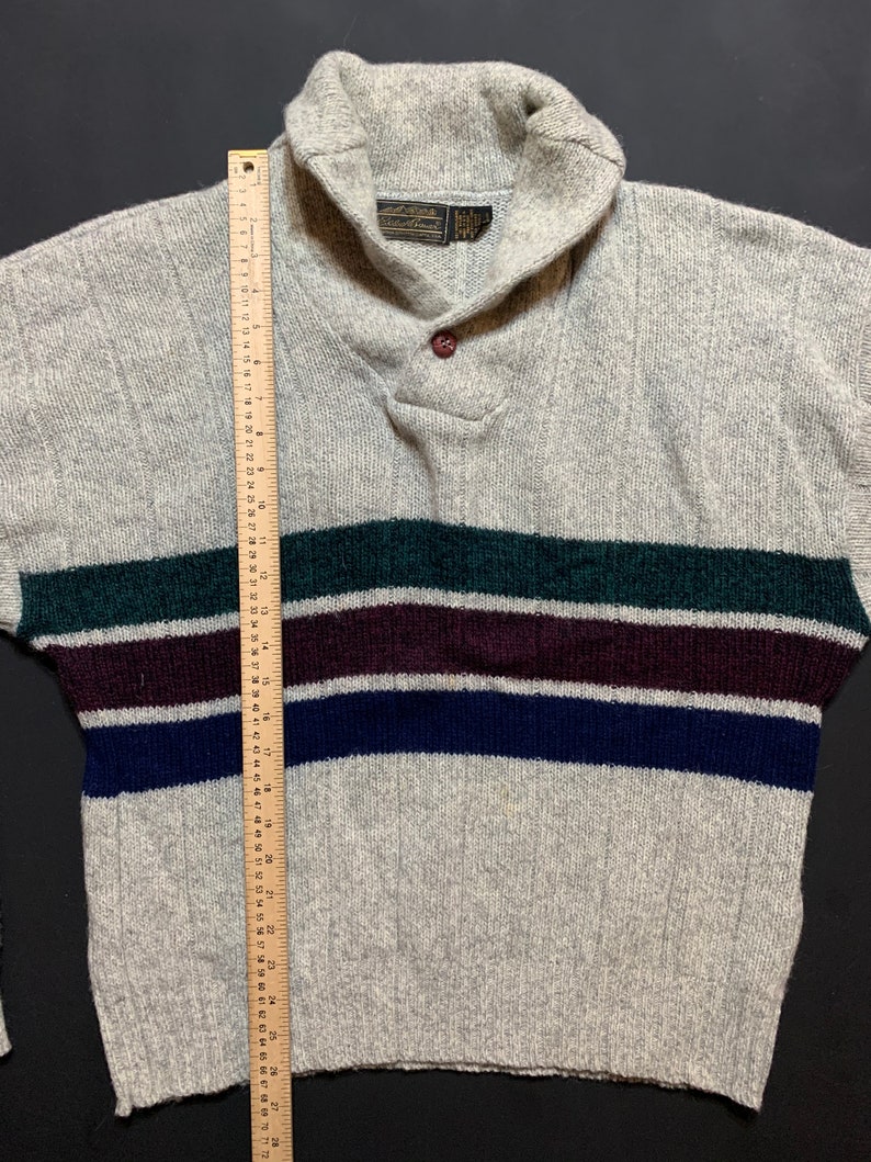 Vintage 80s Eddie Bauer Shawl Sweater Vintage Unisex | Etsy