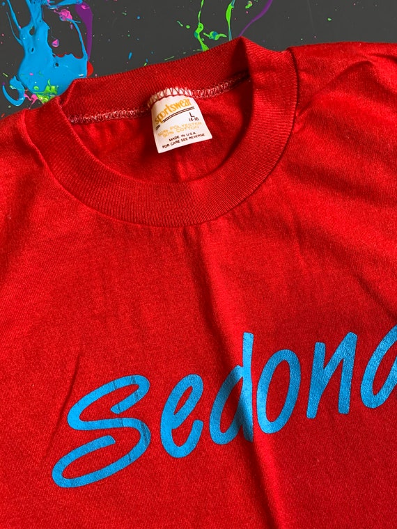 Vintage 80s Sedona Tshirt Size Kids Large - image 3