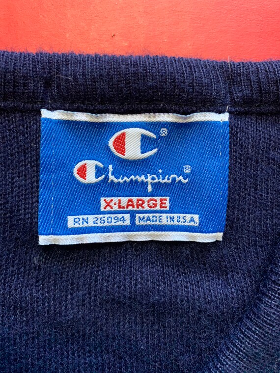 Vintage 80s Champion V-Neck Sweater -- Vintage Un… - image 7