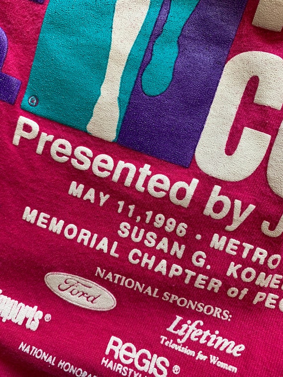 Vintage 1996 Race For The Cure Tshirt -- Vintage … - image 5