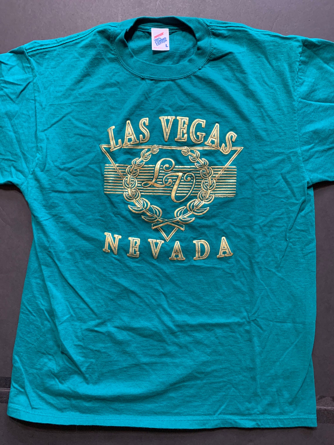 T-shirt Vintage Las Vegas Nevada – Homme Taille M – Coton Gildan Blanc USA