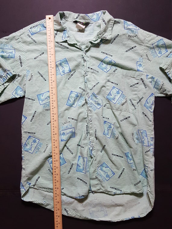 Vintage 80's Island Beach Short Sleeve Shirt -- V… - image 9