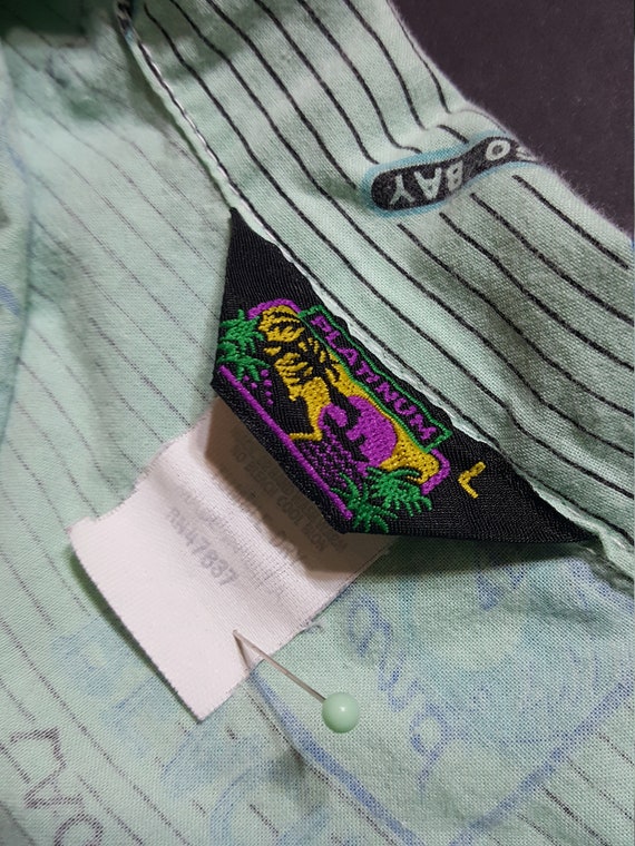 Vintage 80's Island Beach Short Sleeve Shirt -- V… - image 5