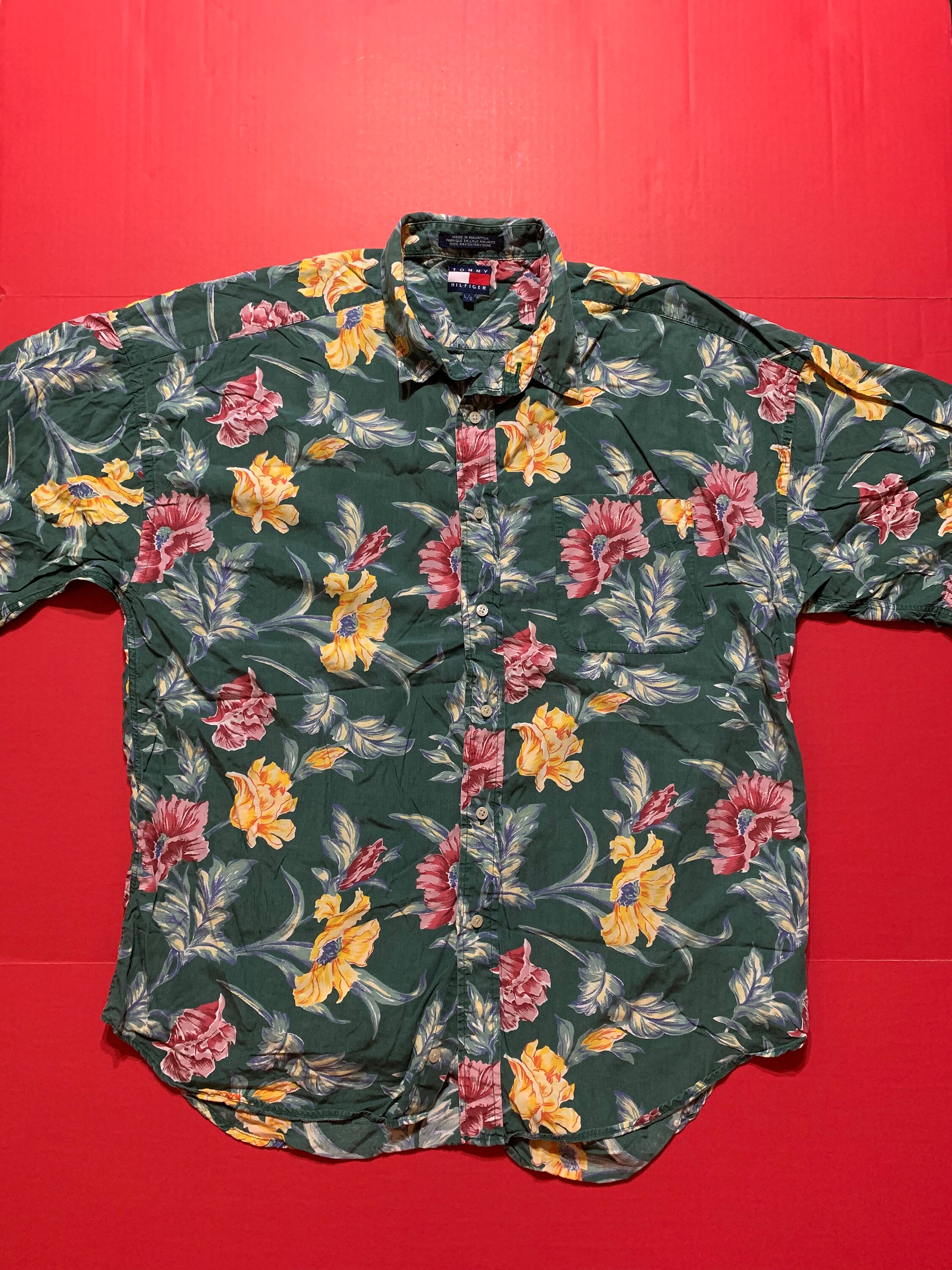 tommy hilfiger flower shirt