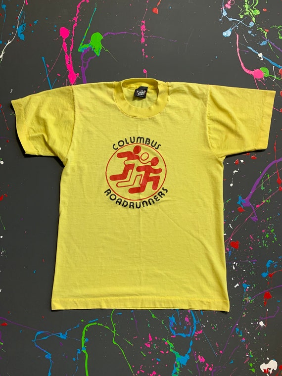 Vintage 90s Columbus Road Runners Tshirt Size Sma… - image 1