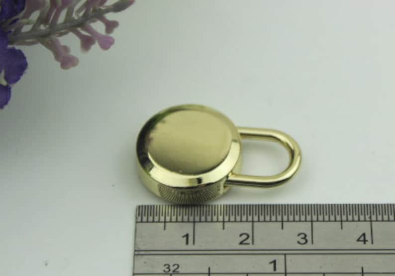 10pcs 2318mm DIY leather purse bag decoration round pine Spring padlock hanger lock accessories NFL-PL-009