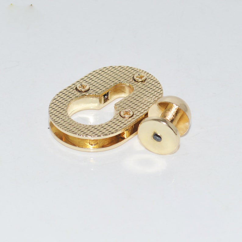 20pcs 39*26mm oval lone circle diy leather bag purse screw lock purse supplier hardware accessories NFL-178