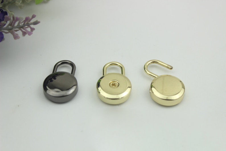 10pcs 2318mm DIY leather purse bag decoration round pine Spring padlock hanger lock accessories NFL-PL-009