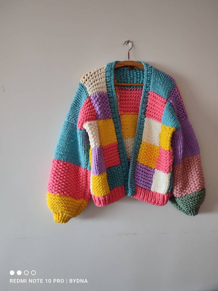 人気特価をすべて Patch Custom Order Cardigan, Trendy Handmade Sweater トップス