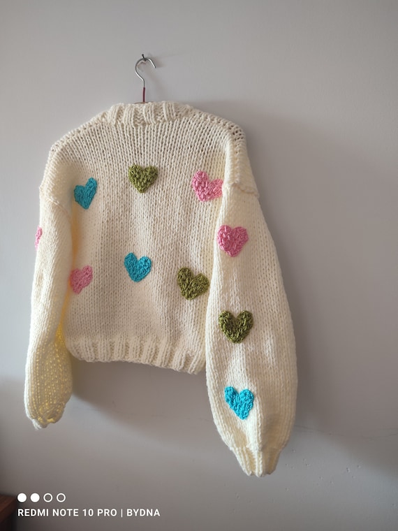 [GRAVER]★HEARTBOARD EMBROIDERY KNIT CARDIGAN GRAVER】heartboard embroidery knit cardigan Designer fashion
