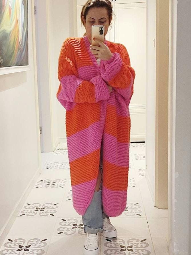 Pink Orange Cardigan Canada