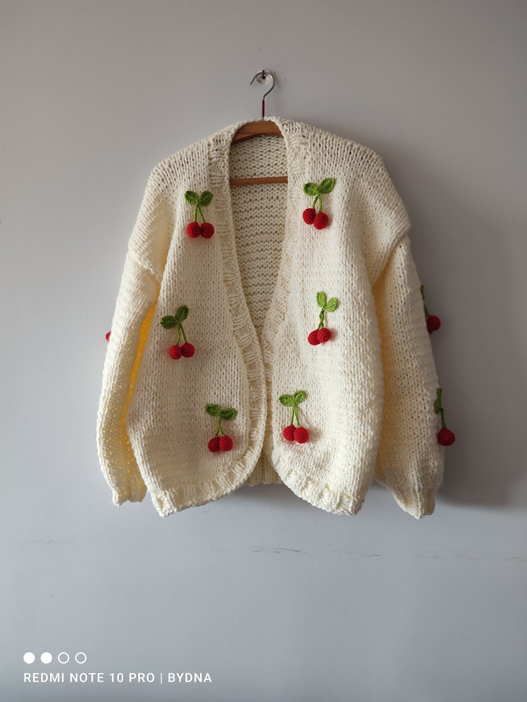 カーディガン vintage cherry knit cardigan. Vintage Cherry's Womens Medium Purple Black Pink Purple