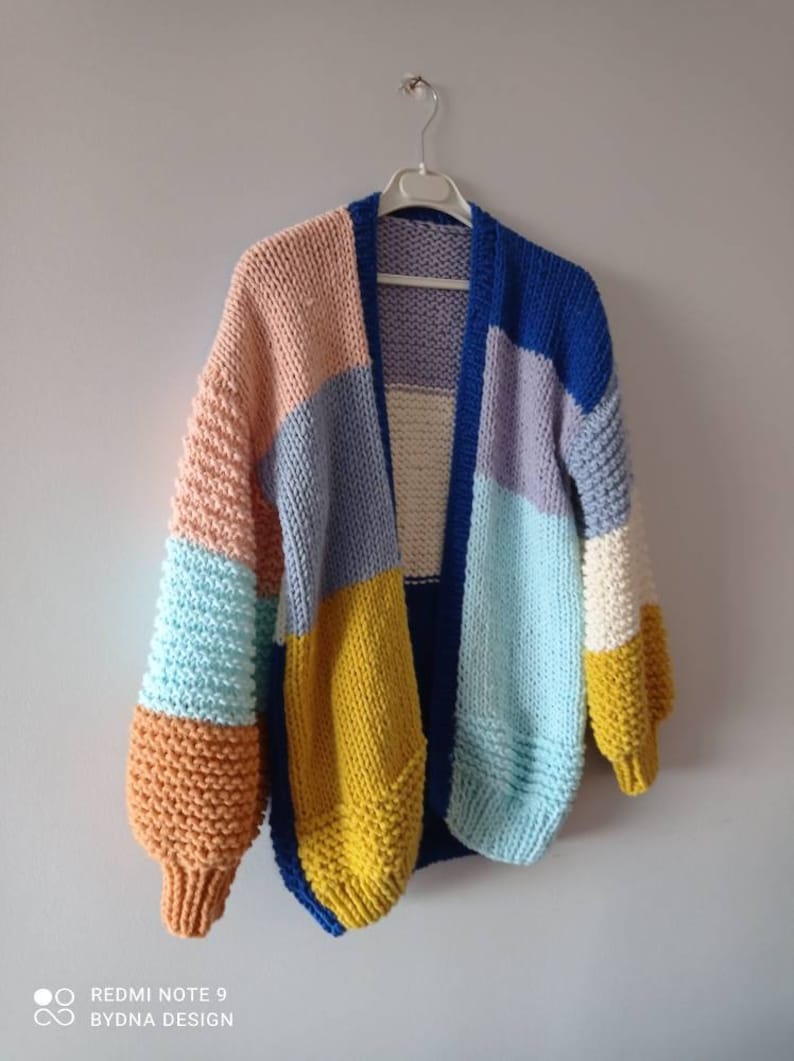 Oversize xxl knitting sweater chunky colorful sweater Super chunky xxl cardigan for woman mothersday gifts