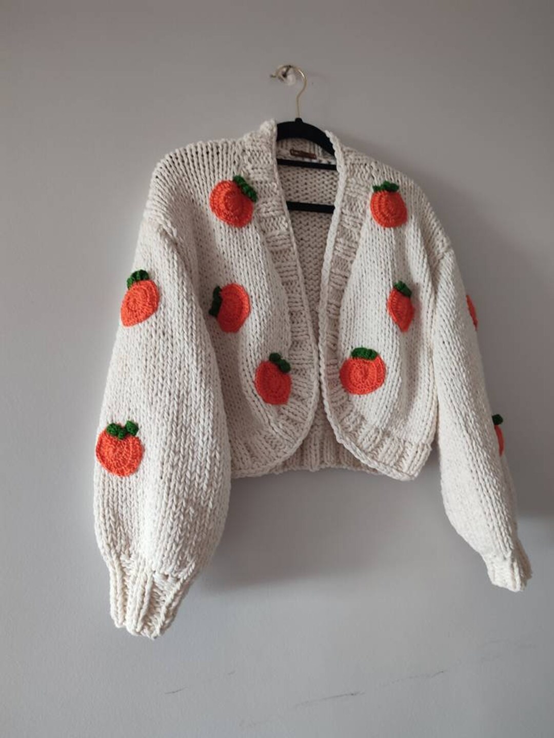 Pumpkin Cotton Cardigan Pure Vegan Knitted Clothes Halloween Party Winter Gifts Crop Cotton Sweater Trendy Women Jumper Christmas Gift Etsy Australia