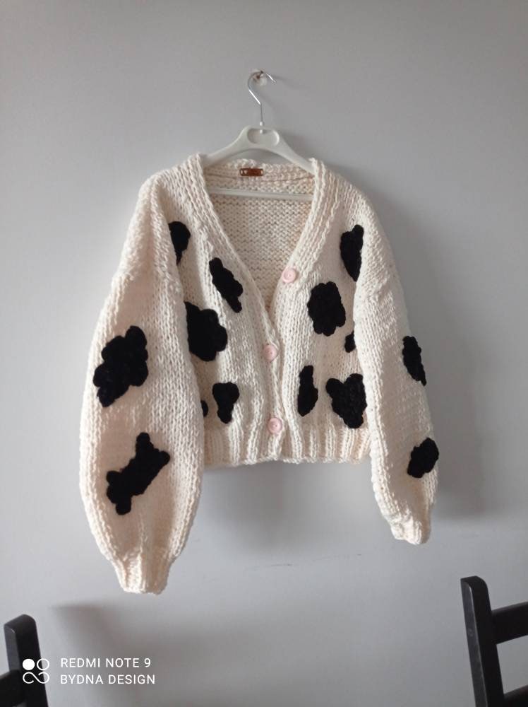 Cow Print Chunky Cardigan for Woman, Cow Print Patches Sweater , Oversize Knitted Cardigan , Cow Sweater, Woman Clothes, Gifts for Her. - Etsy Cow Print Chunky Cardigan for Woman, Cow Print Patches Sweater , Oversize Knitted Cardigan , Cow Sweater, Woman Clothes, Gifts for Her. - Etsy