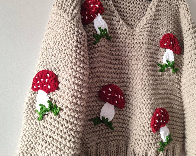 Women's Niche Mushroom Printed Loose Casual Style Sweaters main image 1