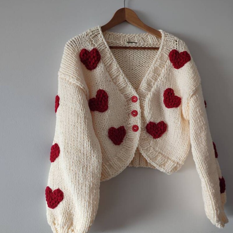 Heart Cardigan - Etsy