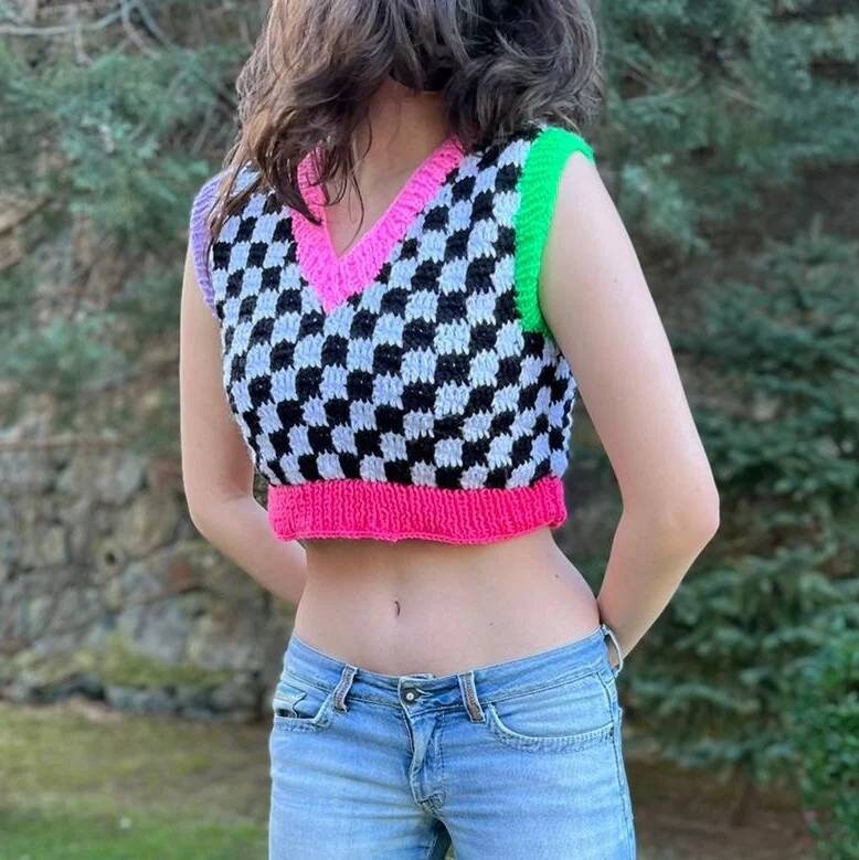 Woman Knitted Crop Spring Summer 
