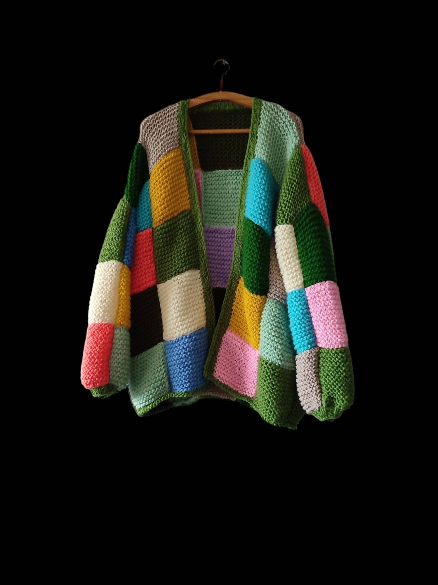 Patchwork Mohair Cardigan - Etsy Patchwork Mohair Cardigan - Etsy