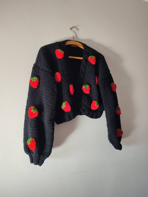 Black chunky sweater cardigan discount