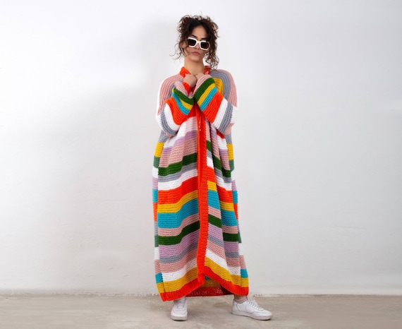 Long angora shop cardigan