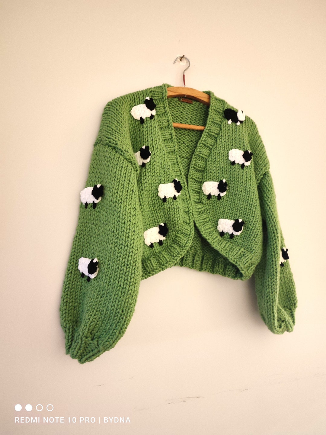 Valentines Princess Sheep Cardigan,green Lamb Sweater, Unique Oversize ...