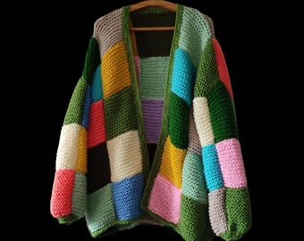 【DISCERNMENT】Hairy Angora Border Knit Knitted Angora Cardigan - Etsy